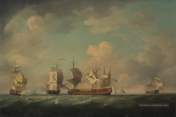  navale Peintre - Charles Brooking La capture du Marquis d’Antin et de la Louis Erasme Batailles navale